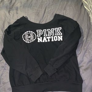 VS Pink love sleeve sweatshirt